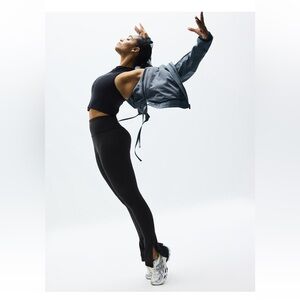 NWT-Athleta Black Elation Split Flare Pant, Medium and Small